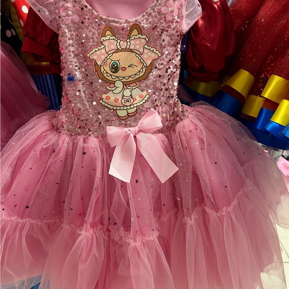 Pink Sequin Dress with la bubu Design